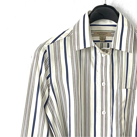 Burberry Striped Silk Shirt Dress - Picture 4 of 16